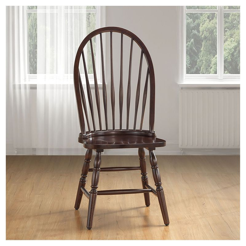 Carolina Living Garner Windsor Chair Espresso Brown: Solid Wood, Armless, 300 lbs Capacity