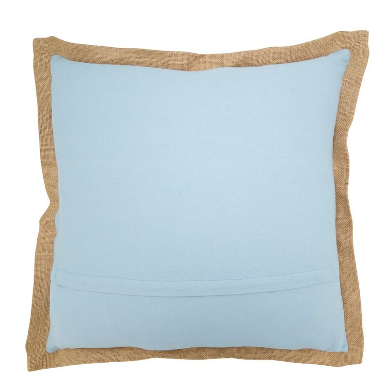 Saro Lifestyle Sandy Shores Seashells Down Filled Throw Pillow, Blue, 20"x20"