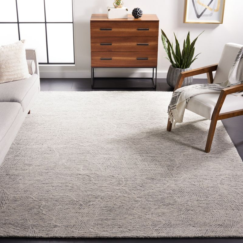 Metro MET999 Hand Tufted Indoor Area Rug - Dark Grey/Ivory - 8'x10' - Safavieh