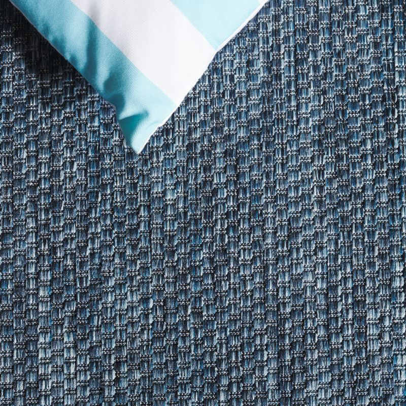 Beach House BHS260 Machine Made Loomed Area Rug - Navy - 6'-7" X 6'-7"  Square - Safavieh