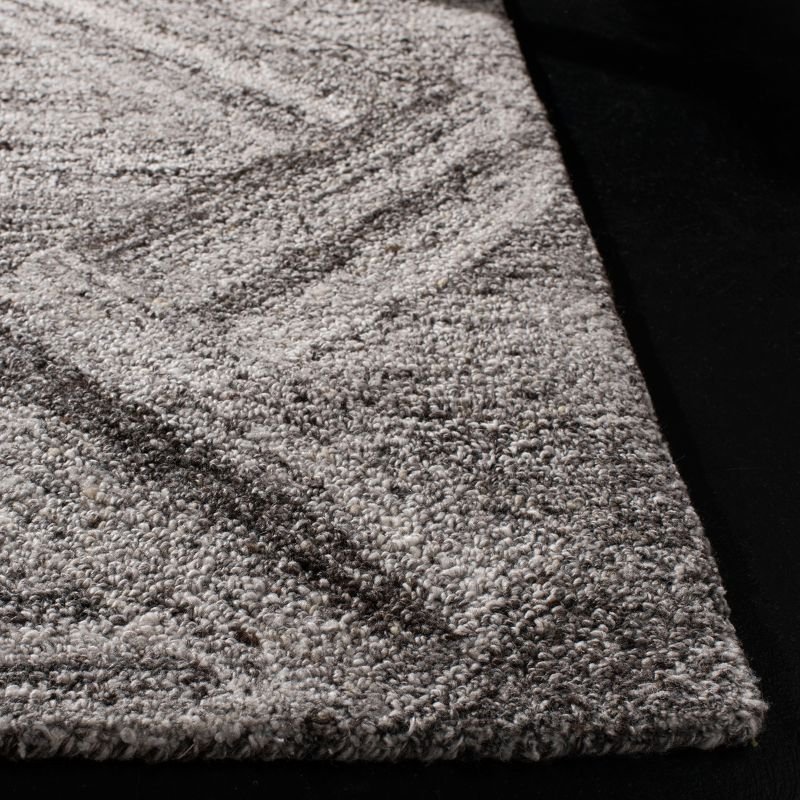 Abstract ABT607 Handmade Indoor Area Rug - Grey/Black - 6'x6' - Safavieh