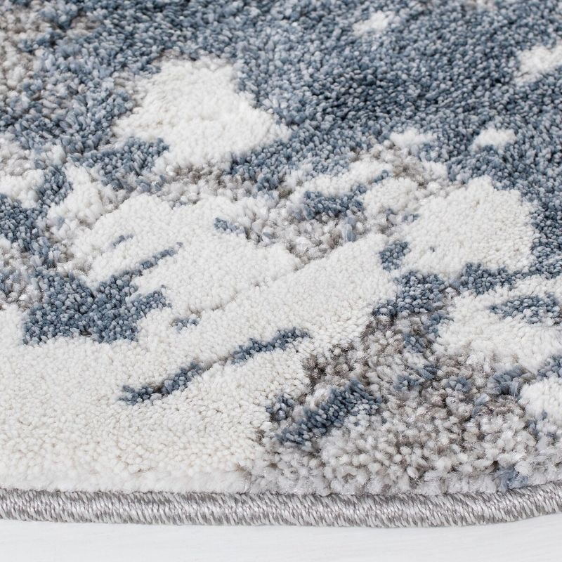 Century 300 CTY339 Power Loomed Indoor Area Rug - Grey/Blue - 4' Round - Safavieh