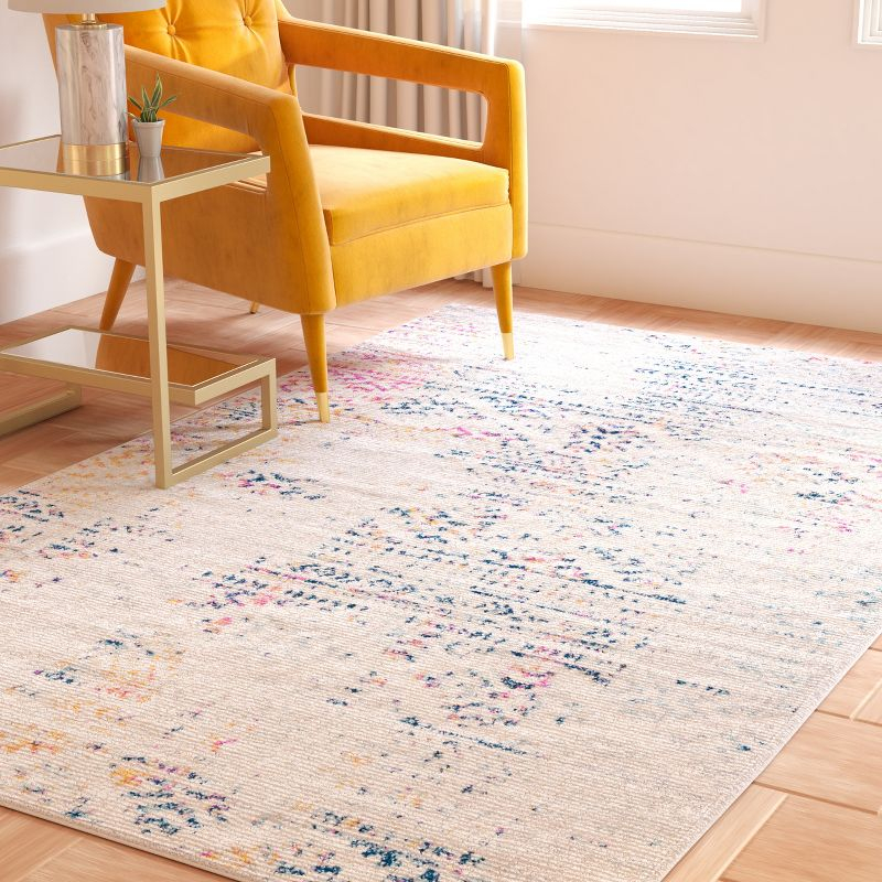 Tulum TUL272 Power Loomed Area Rug - Ivory/Blue - 3'x3' - Safavieh.