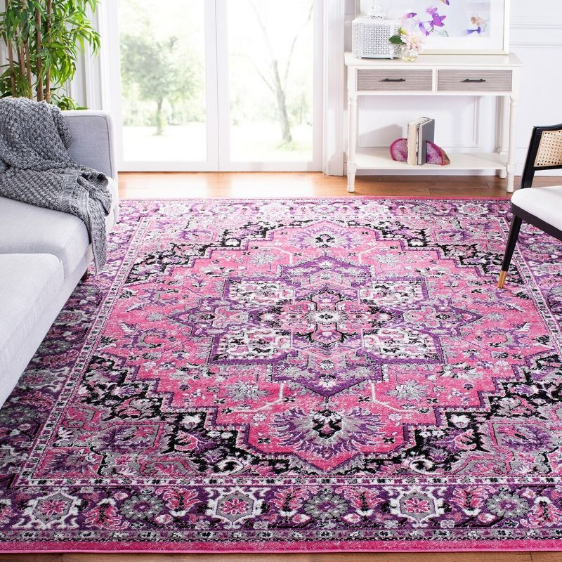 Skyler SKY126 Power Loomed Indoor Area Rug - Pink/Ivory - 8'x10' - Safavieh.