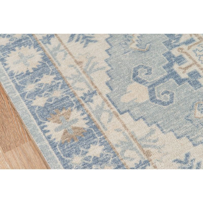 Momeni 9'9"x12'6" Anatolia Jaz Medallion Machine Loomed Area Rug Blue: Wool & Nylon, Low Pile, Indoor Classic Rectangle