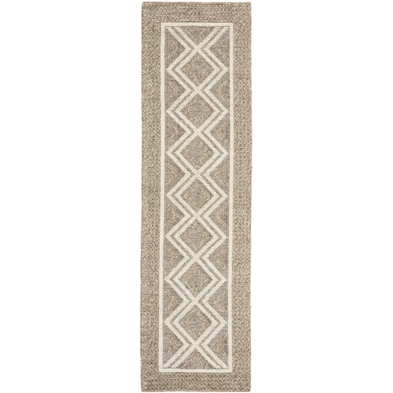 Vermont VRM212 Hand Woven Indoor Runner Rug - Beige/Ivory - 2'3"x12' - Safavieh