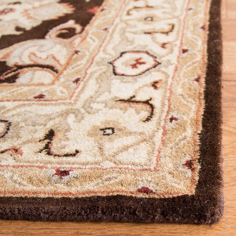 Heritage HG817 Hand Tufted Area Rug - Espresso/Ivory - 8'3"x11' - Safavieh.