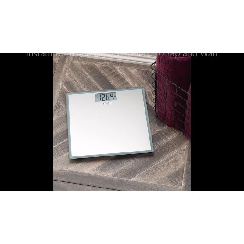Digital Glass Bathroom Scale Gray/Silver - Taylor