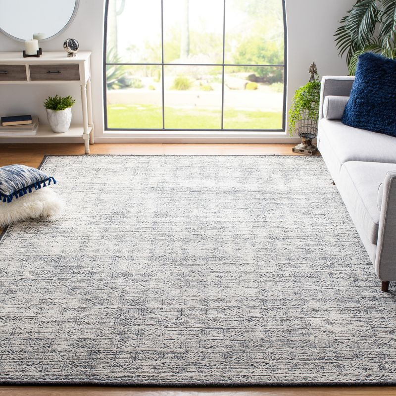 Roslyn ROS801 Hand Tufted Area Rug - Black/Ivory - 8'x10' - Safavieh.
