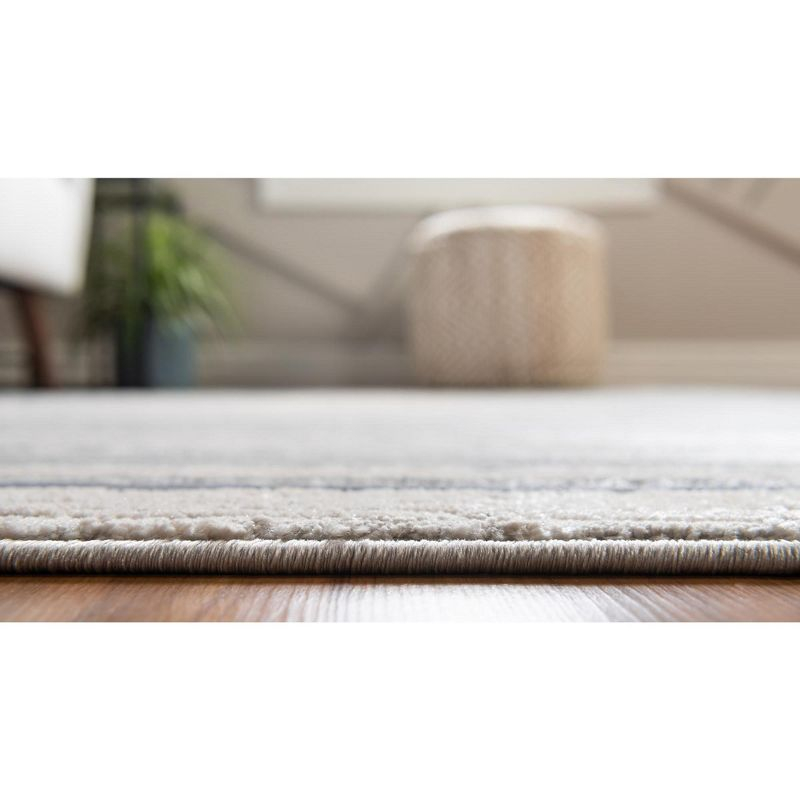 Unique Loom Oasis Collection Area Rug - Fountain (6'  x 9' Rectangle Gray/Ivory)