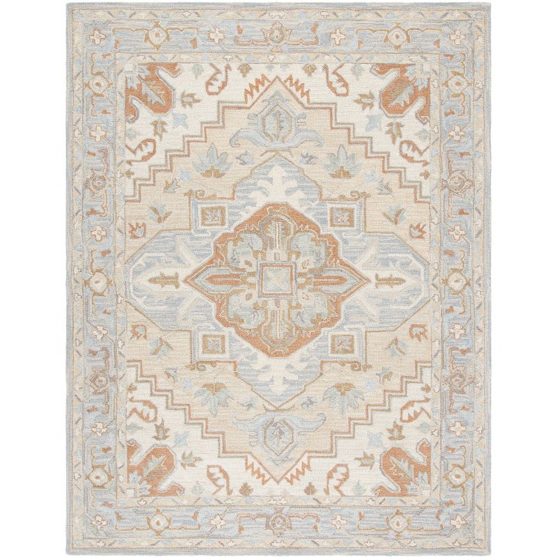 Heritage HG920 Hand Loomed Area Rug - Beige/Grey - 8'9"x11'9" - Safavieh.