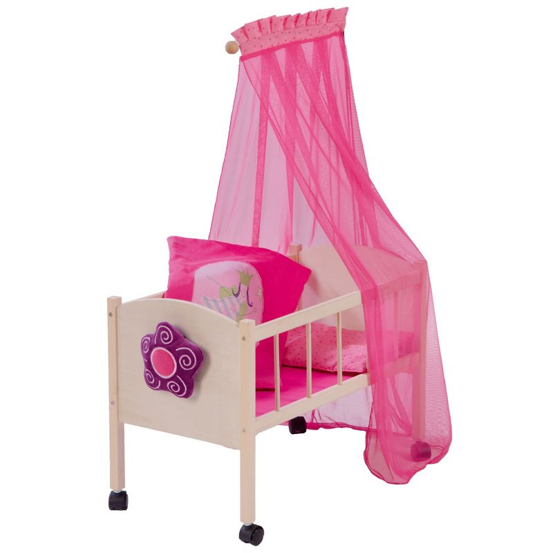 Roba Happy Fee Doll Canopy Bed Set, Pink