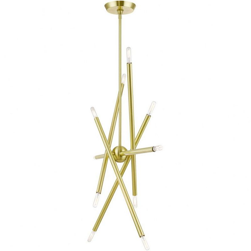 Livex Lighting Soho 10 - Light Chandelier in  Satin Brass