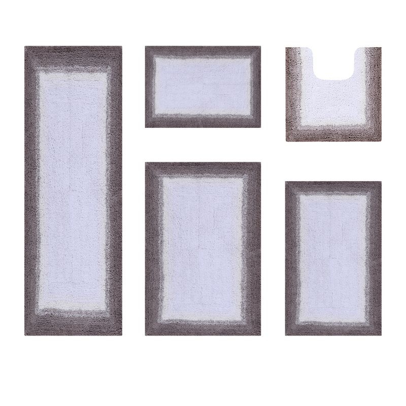 Better Trends Torrent 100% Cotton Tufted Non- Slip Backing 5 Piece Set Bath Rug Set - Beige