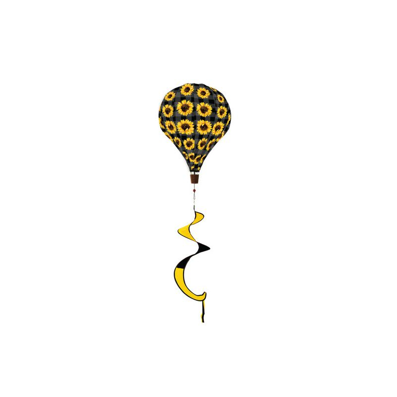 Briarwood Lane Everyday Sunflowers Hot Air Balloon Windsock Wind Twister 54x12