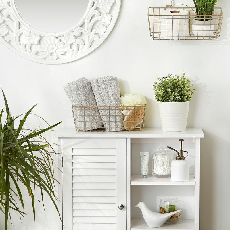 Small Gold Wire Wall Basket Set/2