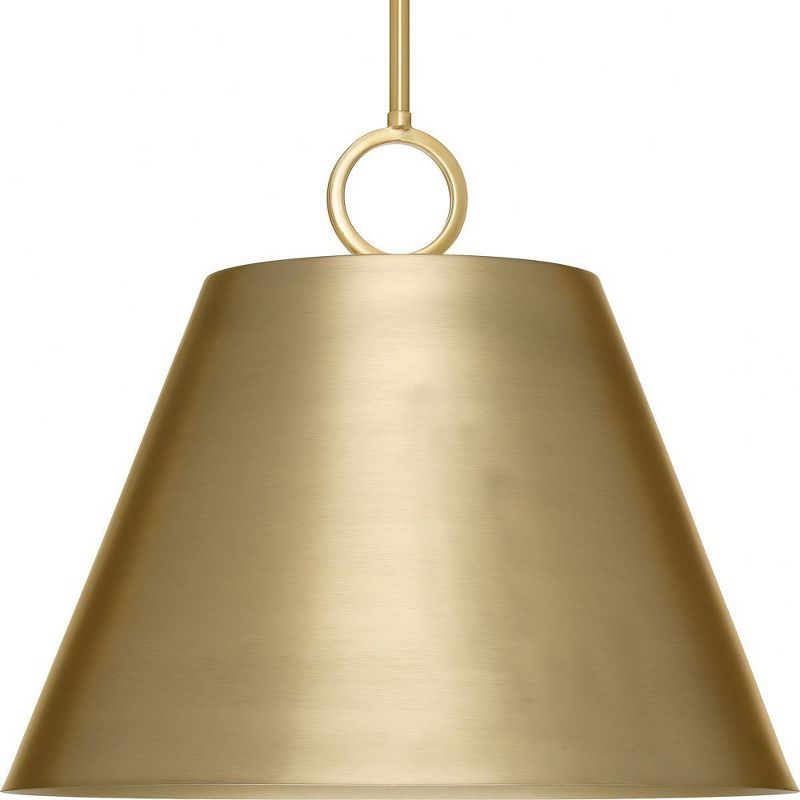 Progress Lighting Parkhurst 3-Light Dome Pendant, Brushed Bronze, Gold-Finished Interior, Ideal for New Traditional, Modern Farmhouse, Transitional