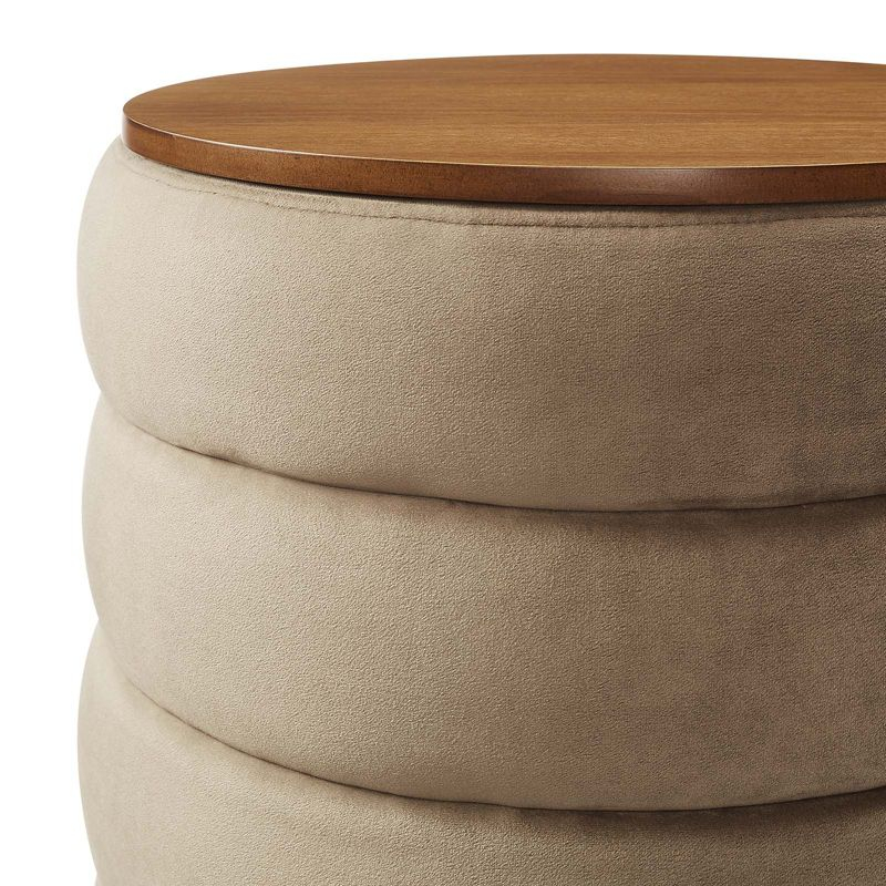 Modway Modway Mezzo 17.3" Wide Velvet Round Storage Ottoman