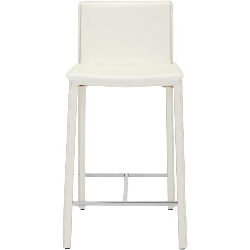 Jason 24" H Counter Stool (Set of 2) - FOX2003 - White - Safavieh Couture