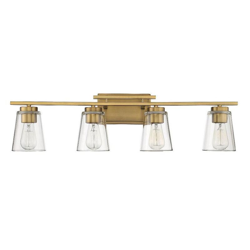 Savoy House Calhoun 4 - Light Vanity in  Warm Brass