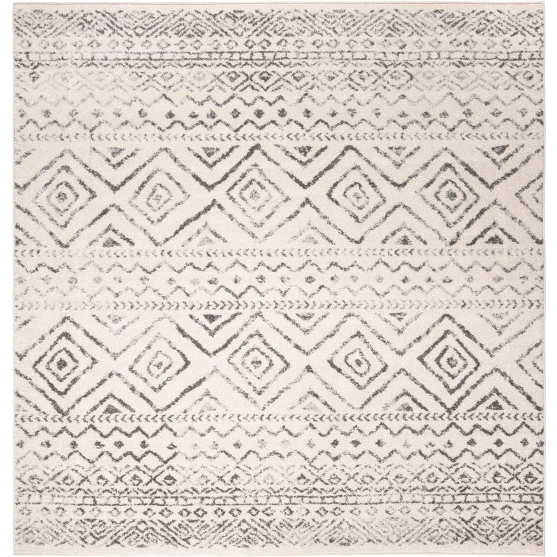 Tulum TUL267 Power Loomed Area Rug - Ivory/Grey - 8'x8' - Safavieh.