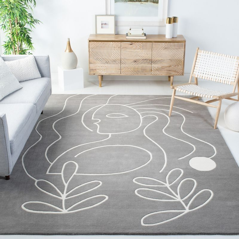 Fifth Avenue FTV111 Hand Tufted Area Rug - Gray/Ivory - 8'9"x11'9" - Safavieh.