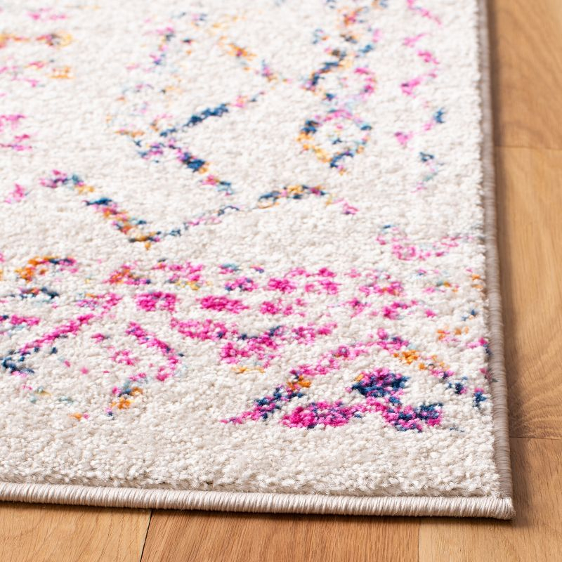 Tulum TUL268 Power Loomed Accent Rug - Ivory/Fuchsia - 2'x5' - Safavieh.