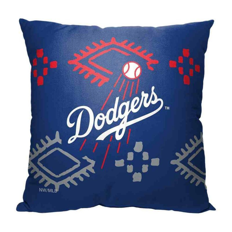 MLB Los Angeles Dodgers Candy Skull Throw Pillow 18x18 Inches