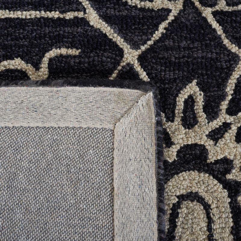 Jardin JAR601 Hand Tufted Area Rug - Black/Ivory - 8'x10' - Safavieh