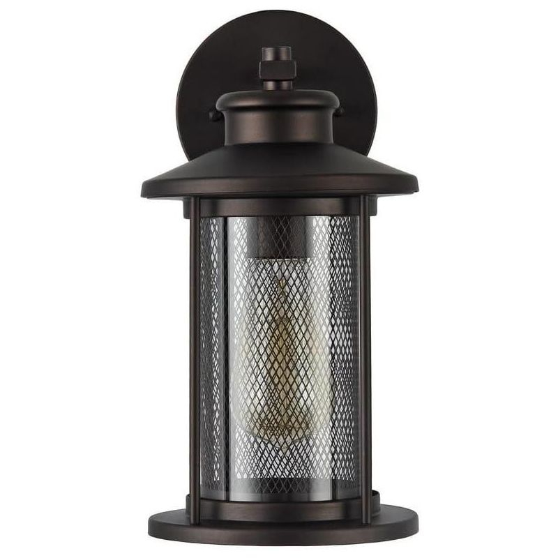 Chloe Lighting Crichton Transitional 1 Light Rubbed Bronze Outdoor Wall Sconce 11 Inch Tall