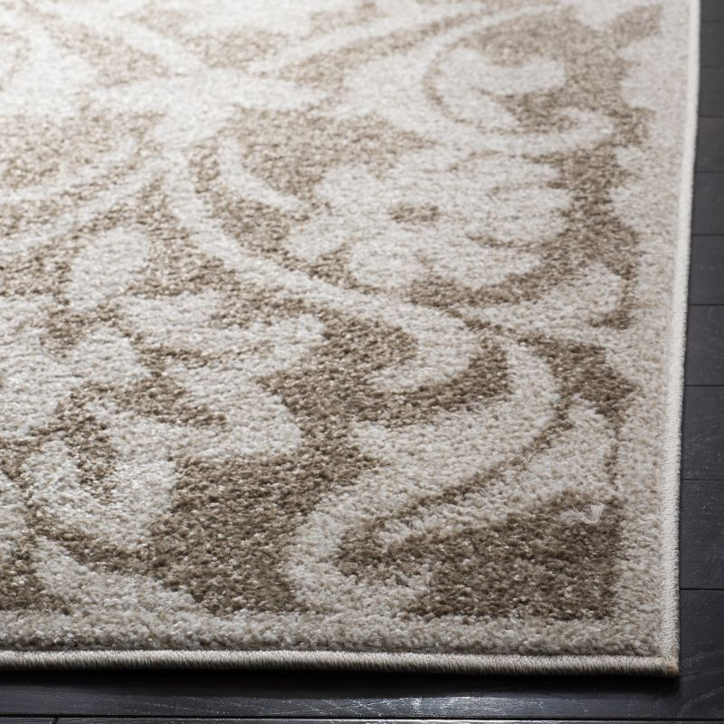 Amherst AMT424 Power Loomed Indoor Area Rug - Wheat/Beige - 5'x5' - Safavieh