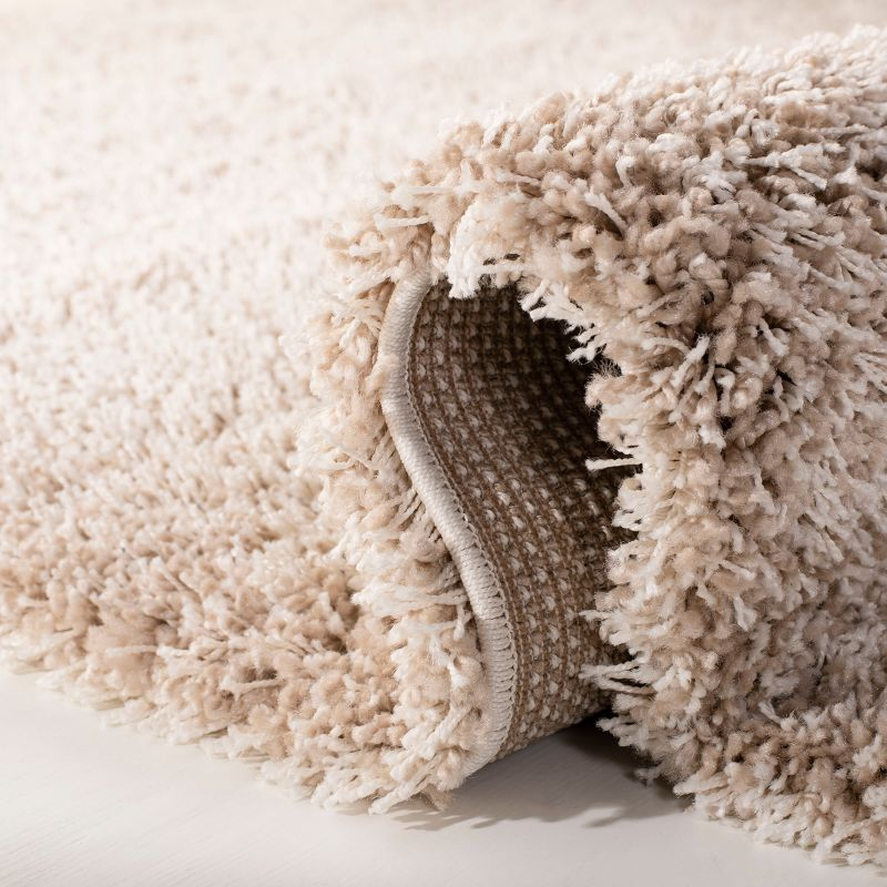California Shag SG151 Power Loomed Indoor Area Rug - Beige - 8'x8' - Safavieh
