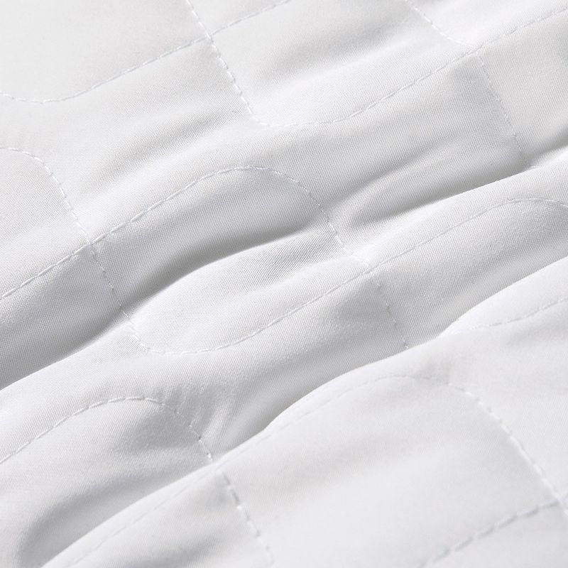 Peace Nest 2 Pack Medium-Soft Goose Feather Pillows White Quilted Cover, King