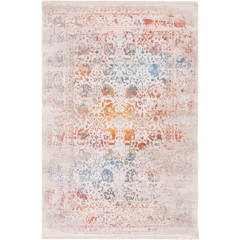 Vintage Persian VTP409 Power Loomed Area Rug - Light Grey/Multi - 4'x6' - Safavieh.