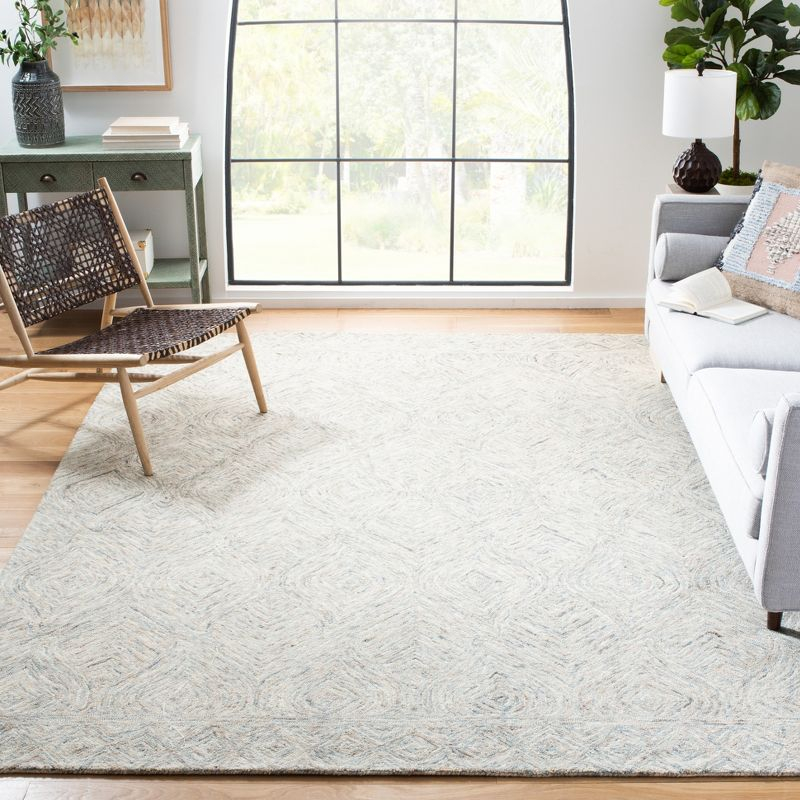 Ikat IKT703 Hand Tufted Area Rug - Beige/Grey - 6'x9' - Safavieh