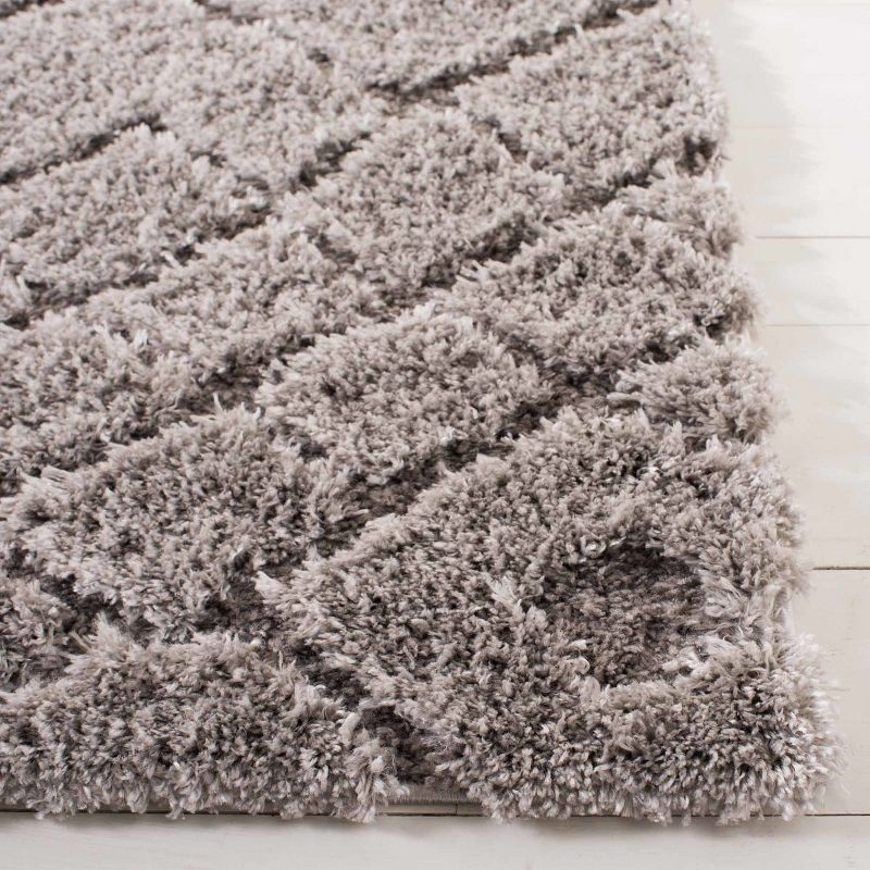 Sparta Shag SPG514 Power Loomed Indoor Accent Rug - Grey/Grey - 3'x5' - Safavieh