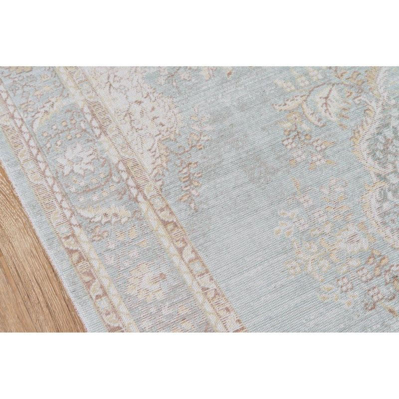 Momeni 5'3"x7'3" Isabella Kimora Machine Loomed Area Rug Blue: Classic Medallion Pattern, Low Pile, Indoor Use