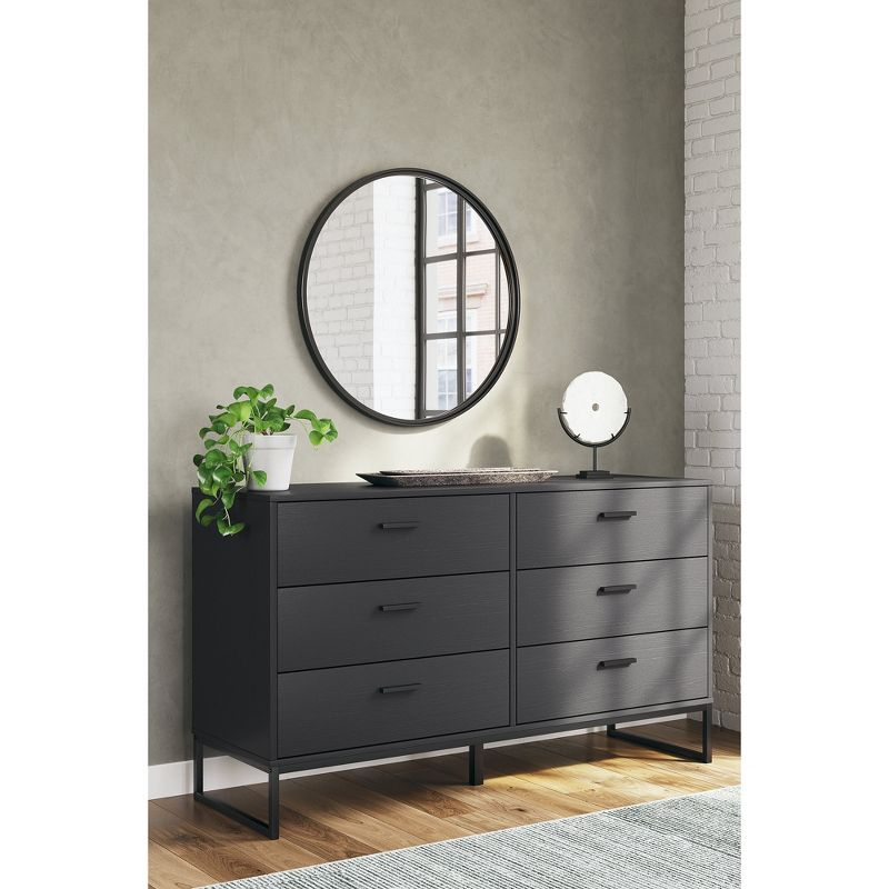 Signature Design by Ashley Socalle 6 Drawer Dresser, Black