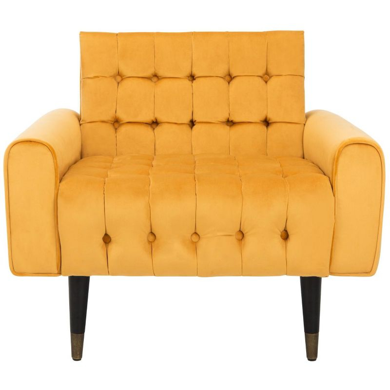 Amaris Tufted Accent Chair - ACH4503 - Marigold/Black - Safavieh