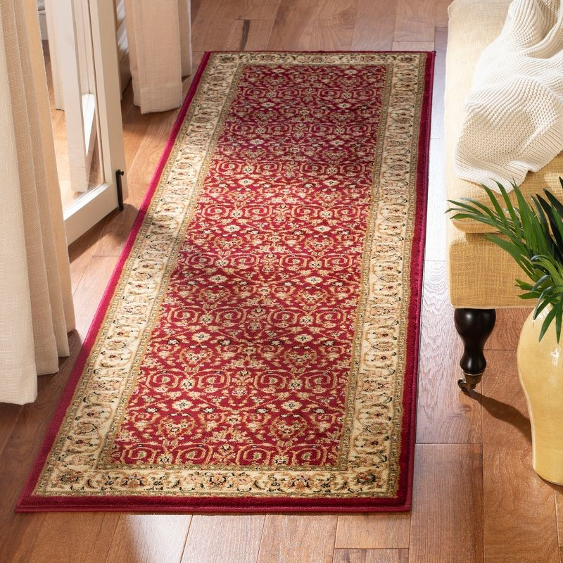 Lyndhurst LNH312 Power Loomed Runner Rug - Red/Ivory - 2'3"x18' - Safavieh.
