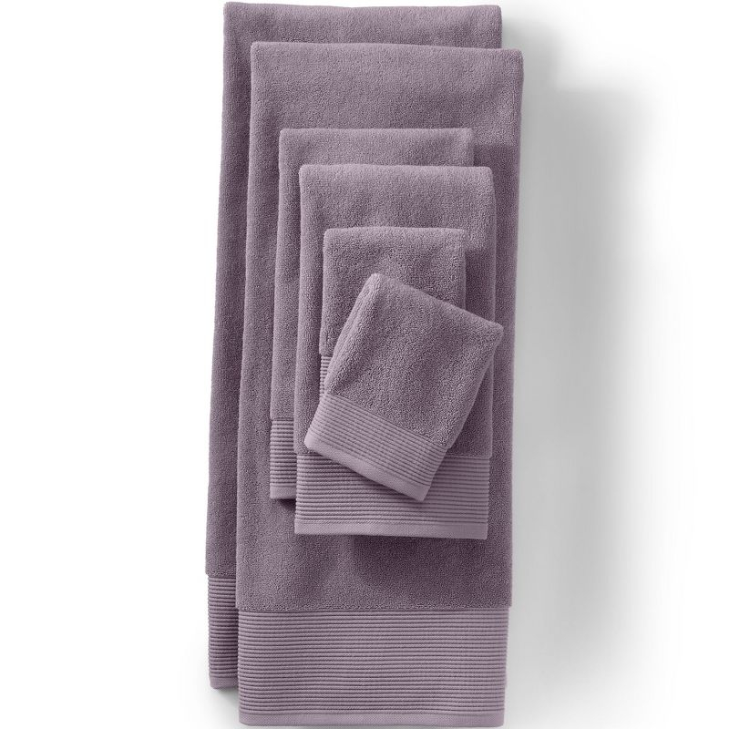 Lands' End Turkish Luxe 6-Piece Towel Set - Assorted Bath Towel Set - Misty Mauve