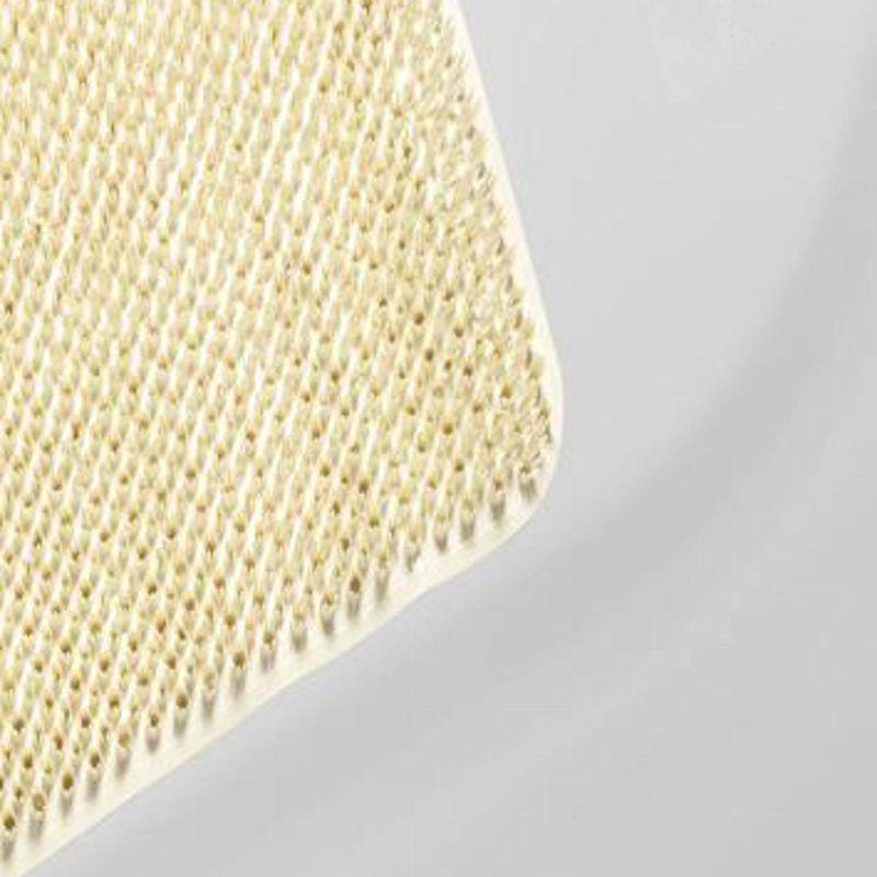 Carnation Home Fashions Grass Look Vinyl Bath Tub Mat - Ivory 14x26"