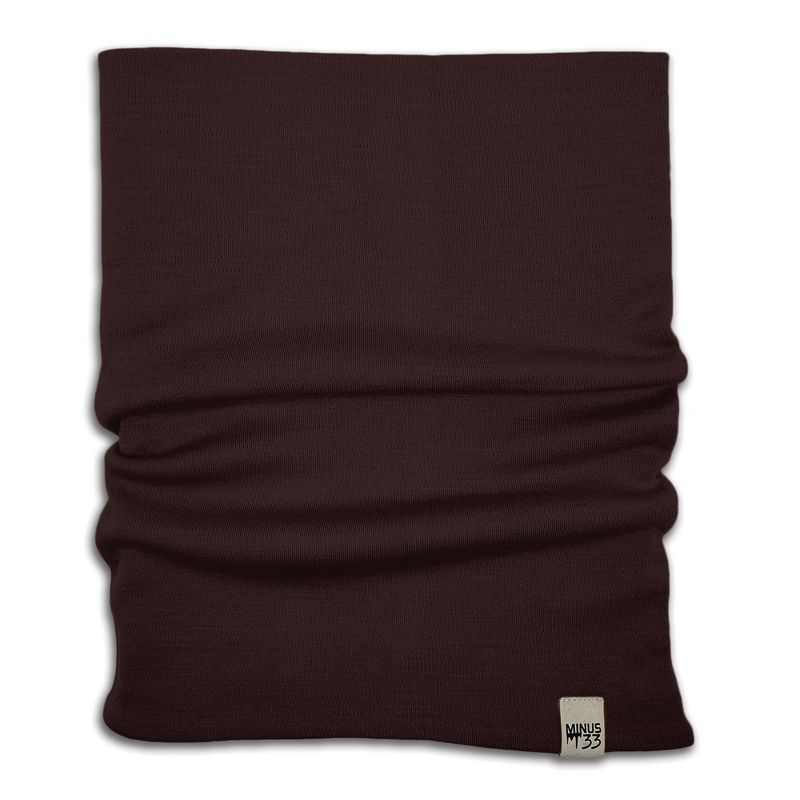 Minus33 Merino Wool Midweight - Neck Gaiter 100% Merino Wool Dark Brown