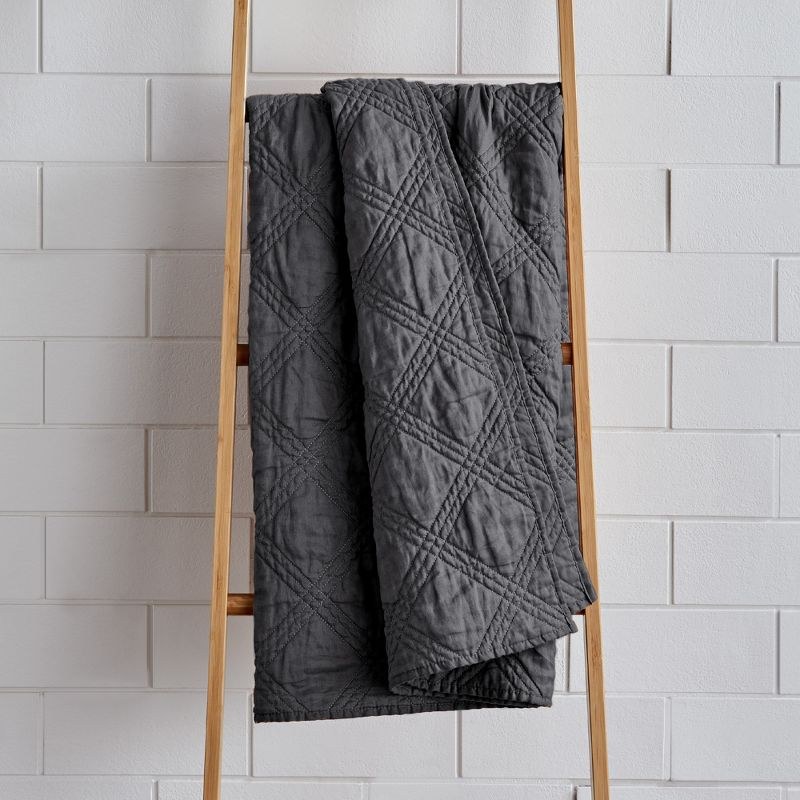 Levtex home Washed Linen Quilted Throw