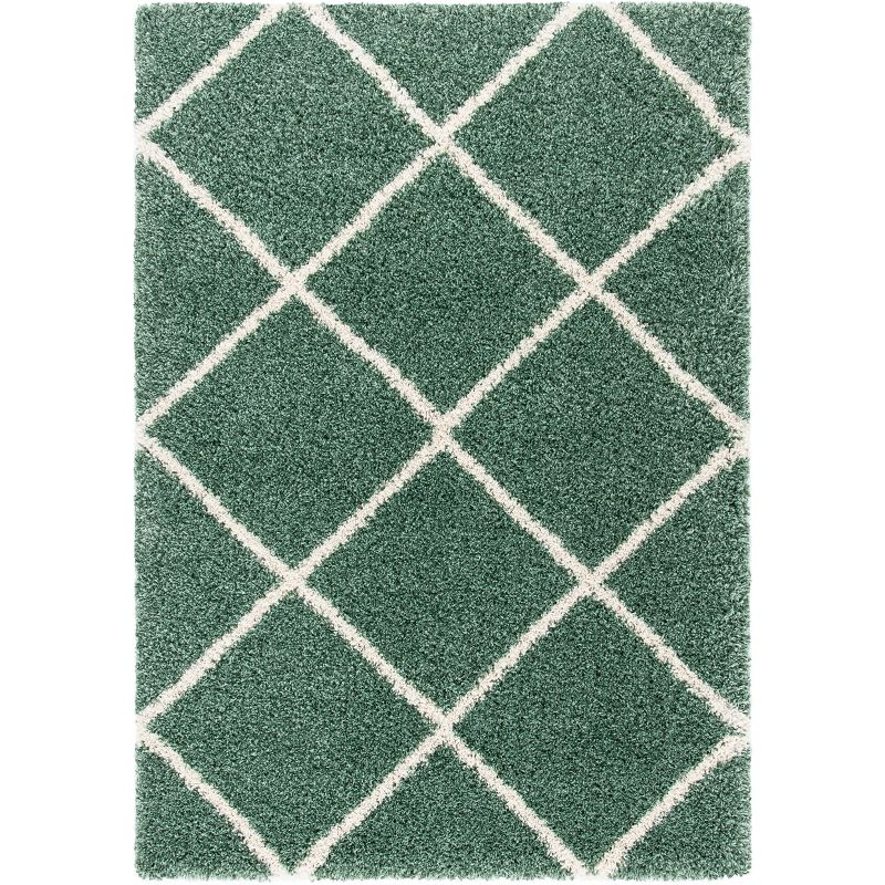 Hudson Shag SGH281 Power Loomed Indoor Area Rug - Green/Ivory - 8'x10' - Safavieh