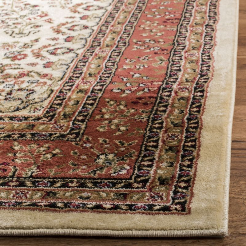 Lyndhurst Sarouk LNH331 Power Loomed Area Rug - Ivory/Rust - 9'x12' - Safavieh
