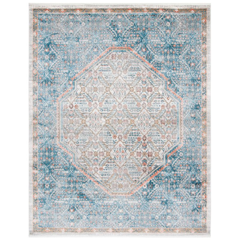 Shivan SHV714 Power Loomed Indoor Area Rug - Blue/Red - 9'x12' - Safavieh