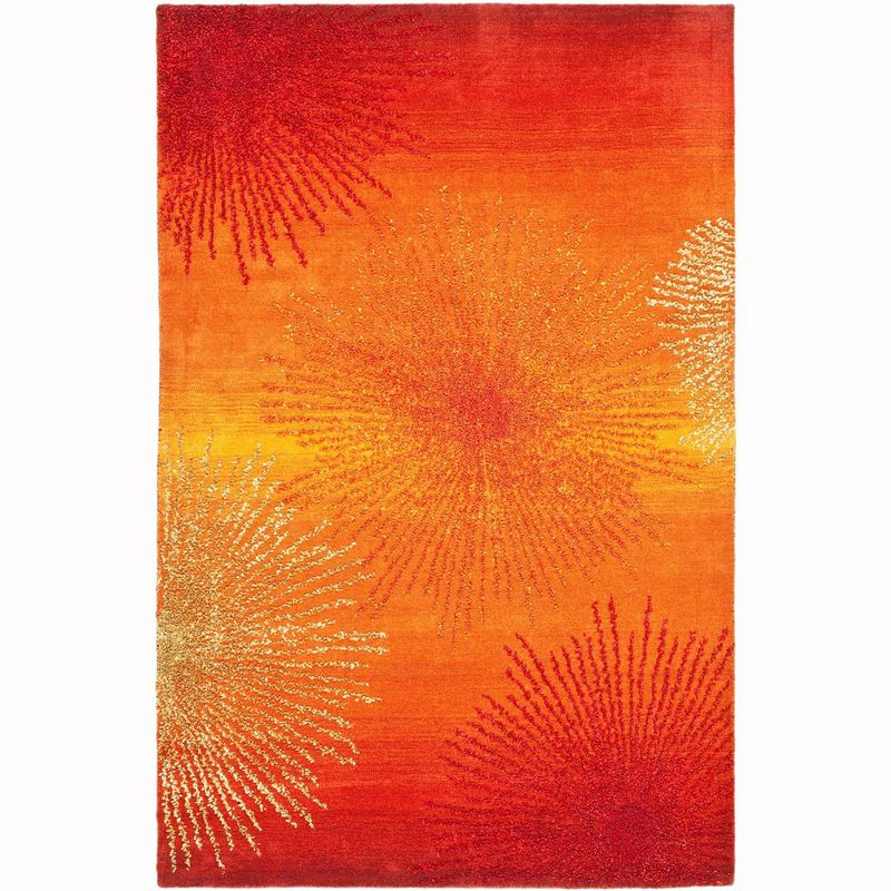 Soho SOH712 Hand Tufted Indoor Area Rug - Rust/Multi - 5'x8' - Safavieh.
