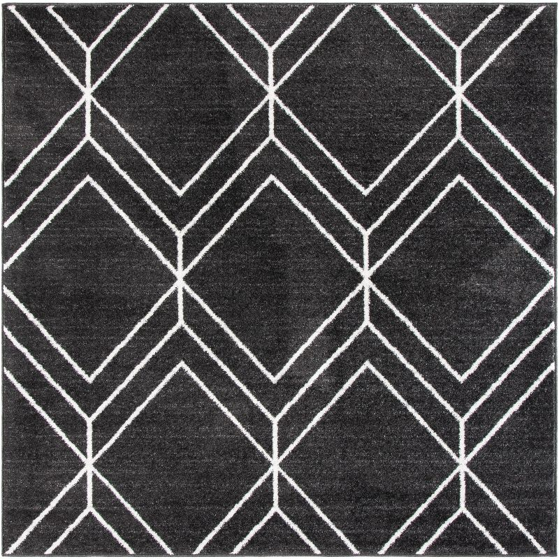 Adirondack ADR241 Non-Shedding Power Loomed Indoor Area Rug - Brown/Ivory - 6'x6' - Safavieh