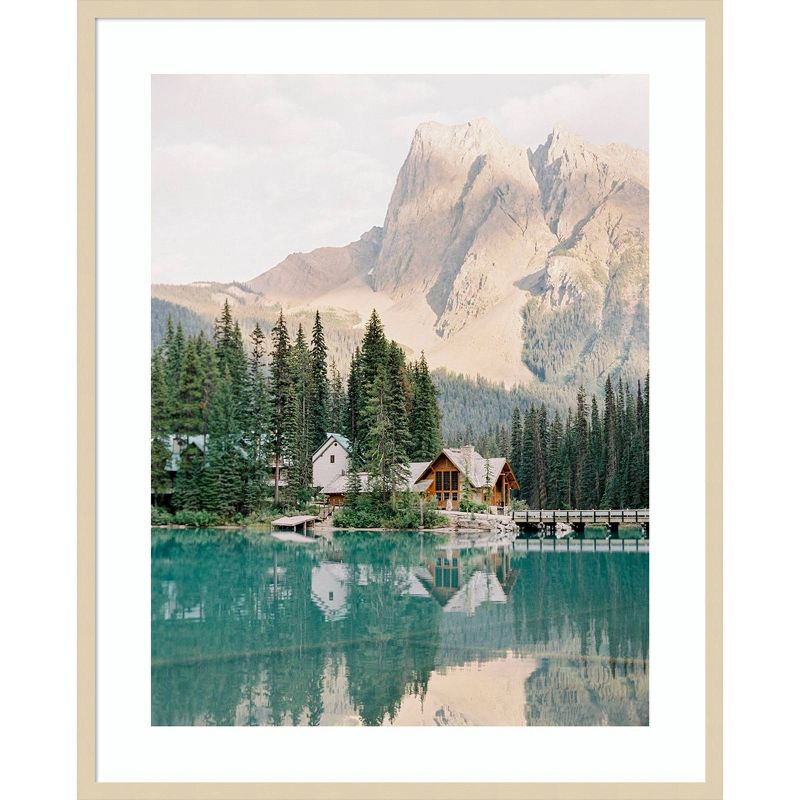Amanti Art 33"x41" Lodge Reflection by Justine Milton Wood Framed Wall Art Print